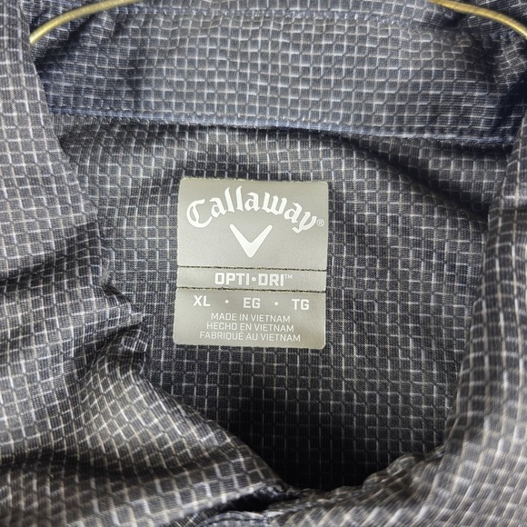 Callaway Polo Shirt Mens XL Black Opti Dri Golf Golfing Lightweight Logo outdoor - Picture 4 of 7